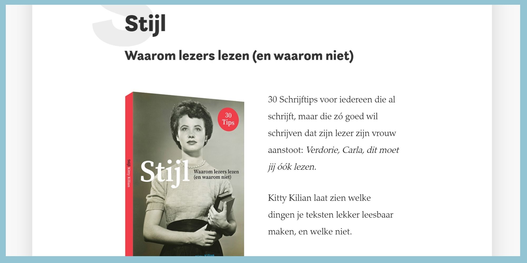 Boek Stijl - Kitty Kilian